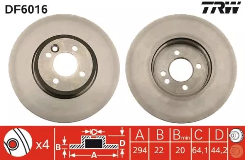 TRW Brake Disc (DF6016)