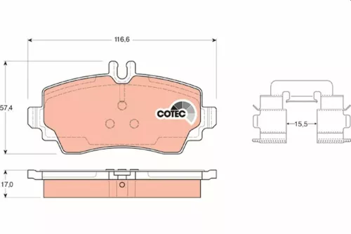 TRW Brake Pad Set, disc brake (GDB1292)