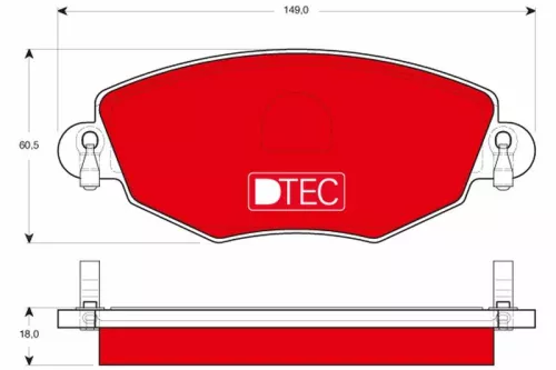 TRW Brake Pad Set, disc brake (GDB1434DTE)