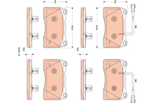 TRW Brake Pad Set, disc brake (GDB1888)