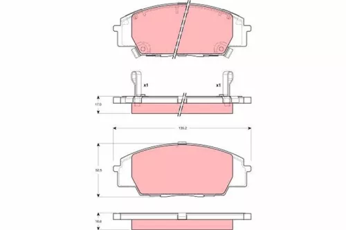 TRW Brake Pad Set, disc brake (GDB3250)