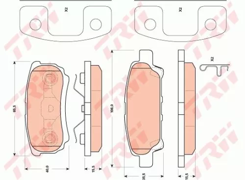 TRW Brake Pad Set, disc brake (GDB4143)