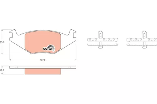 TRW Brake Pad Set, disc brake (GDB463)