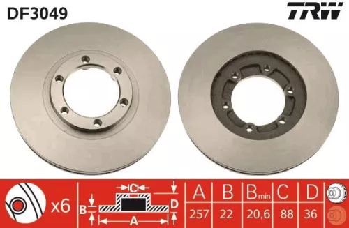 TRW Brake Disc (DF3049)
