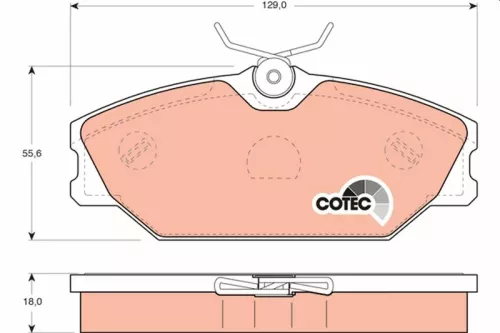 TRW Brake Pad Set, disc brake (GDB1405)