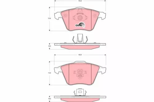 TRW Brake Pad Set, disc brake (GDB1607)