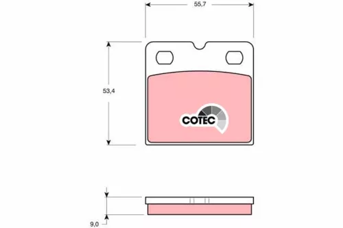 TRW Brake Pad Set, disc parking brake (GDB1641)
