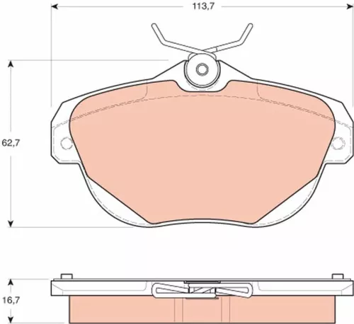TRW Brake Pad Set, disc brake (GDB1664)