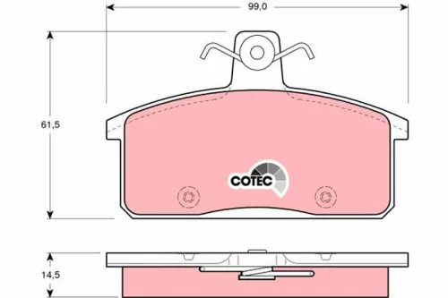 TRW Brake Pad Set, disc brake (GDB3202)