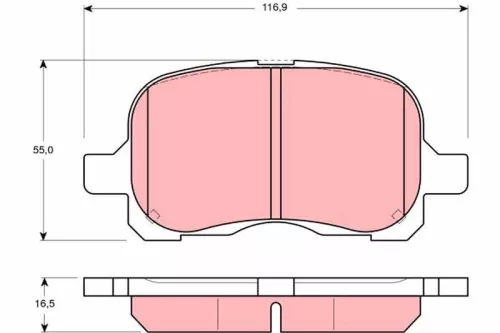 TRW Brake Pad Set, disc brake (GDB3204)