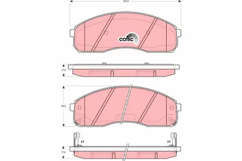 TRW Brake Pad Set, disc brake (GDB3301)