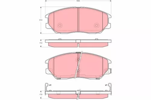 TRW Brake Pad Set, disc brake (GDB3360)