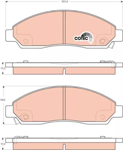 TRW Brake Pad Set, disc brake (GDB3466)