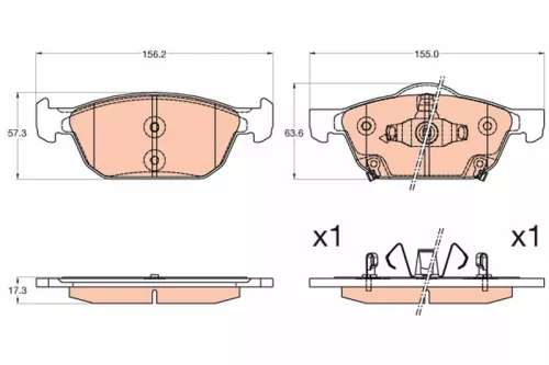 TRW Brake Pad Set, disc brake (GDB3600)
