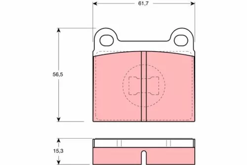 TRW Brake Pad Set, disc brake (GDB648)