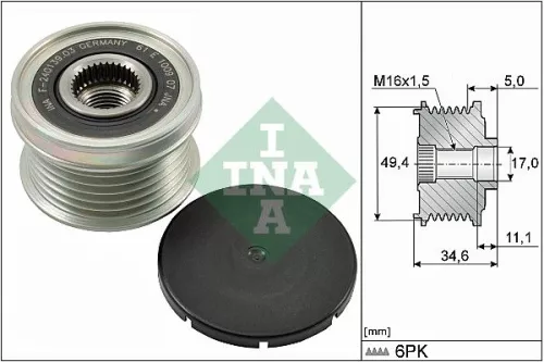 Schaeffler INA Alternator Freewheel Clutch (535015510)