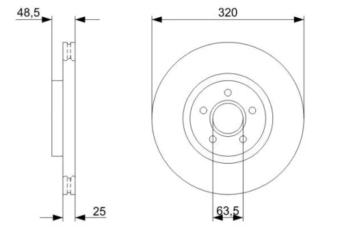 BOSCH Brake Disc (0986479C75)