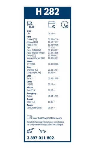 BOSCH Wiper Blade (3397011802)