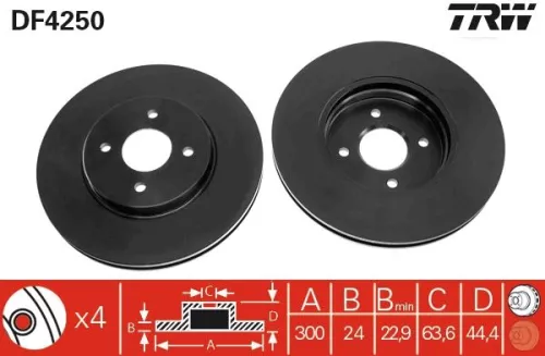 TRW Brake Disc (DF4250)