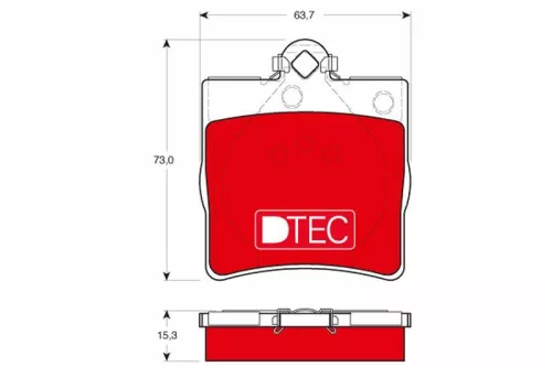 TRW Brake Pad Set, disc brake (GDB1335DTE)