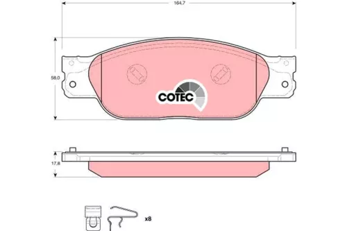 TRW Brake Pad Set, disc brake (GDB1510)
