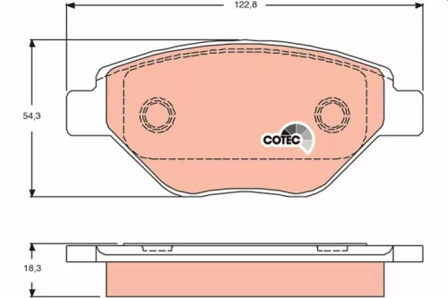 TRW Brake Pad Set, disc brake (GDB1571)