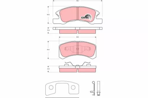 TRW Brake Pad Set, disc brake (GDB3358)