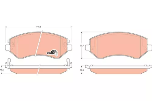 TRW Brake Pad Set, disc brake (GDB4126)