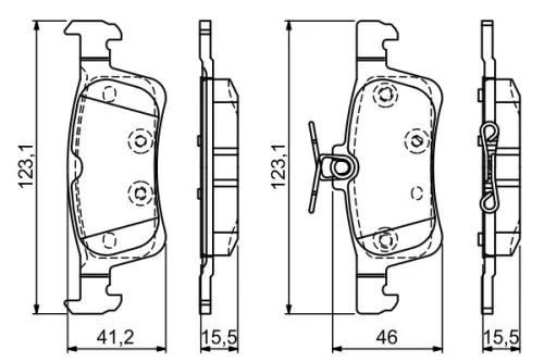 BOSCH Brake Pad Set, disc brake (0986494715)