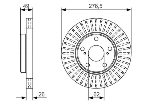 BOSCH Brake Disc (0986479A62)