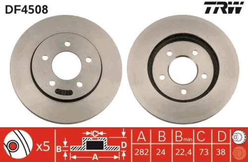 TRW Brake Disc (DF4508)