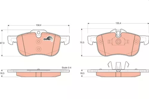 TRW Brake Pad Set, disc brake (GDB1374)