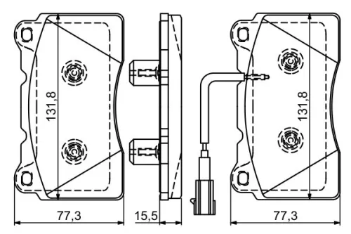 BOSCH Brake Pad Set, disc brake (0986494539)