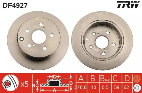 TRW Brake Disc (DF4927)
