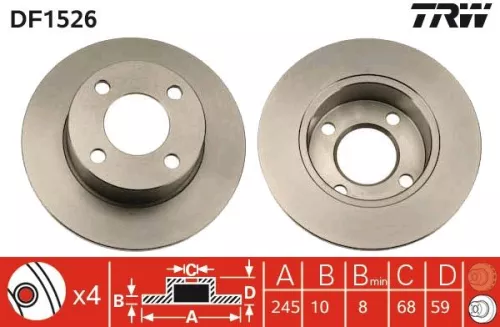 TRW Brake Disc (DF1526)