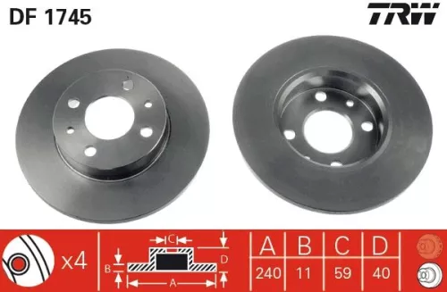 TRW Brake Disc (DF1745)