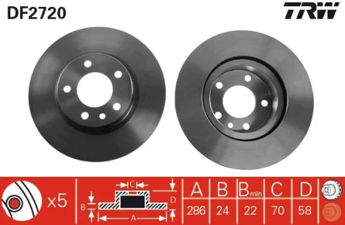 TRW Brake Disc (DF2720)