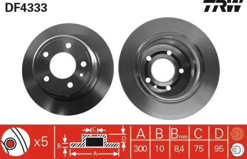 TRW Brake Disc (DF4333)