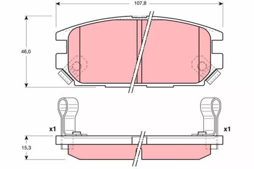TRW Brake Pad Set, disc brake (GDB3199)