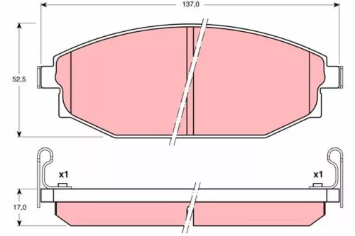 TRW Brake Pad Set, disc brake (GDB3232)