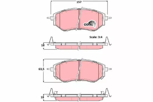 TRW Brake Pad Set, disc brake (GDB3372)