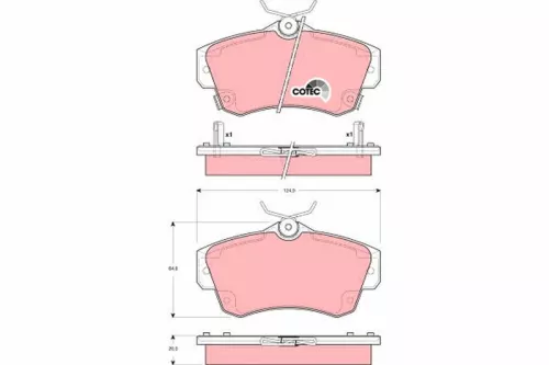 TRW Brake Pad Set, disc brake (GDB4118)