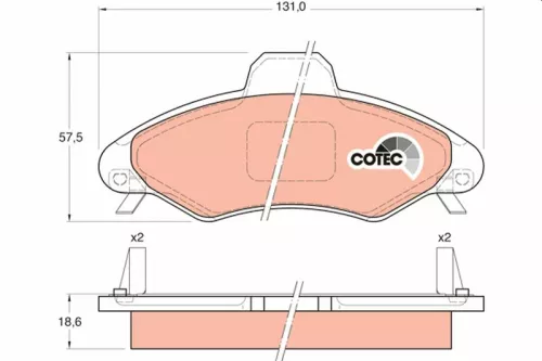 TRW Brake Pad Set, disc brake (GDB1349)