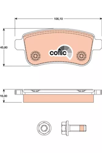 TRW Brake Pad Set, disc brake (GDB1791)