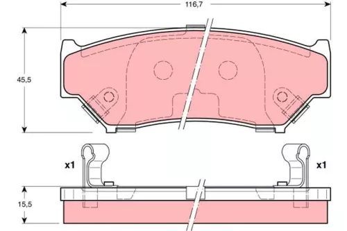 TRW Brake Pad Set, disc brake (GDB3182)