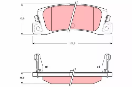 TRW Brake Pad Set, disc brake (GDB3329)