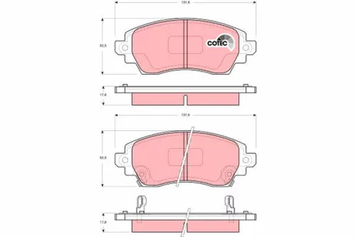 TRW Brake Pad Set, disc brake (GDB3333)