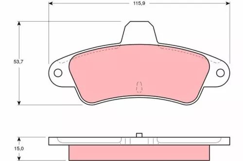 TRW Brake Pad Set, disc brake (GDB4084)
