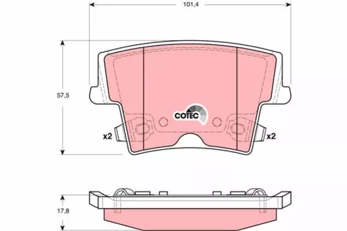 TRW Brake Pad Set, disc brake (GDB4135)