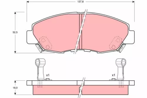 TRW Brake Pad Set, disc brake (GDB894)